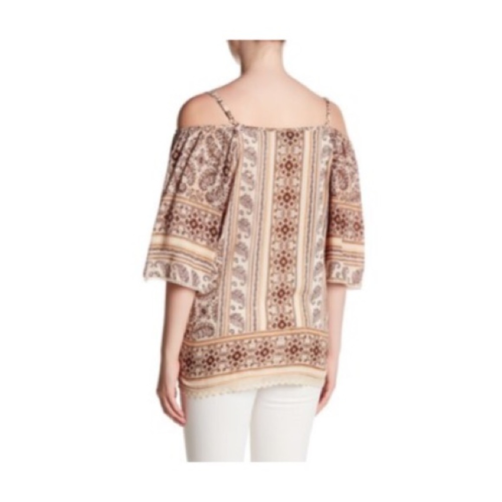 Angie Cold Shoulder Embroidered Blouse - Picture 8 of 8